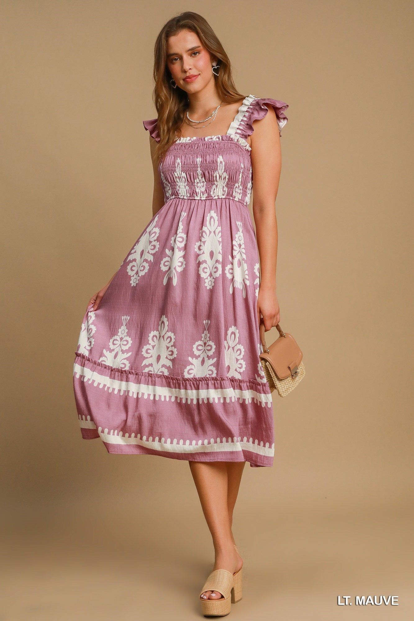 Umgee Mauve Border Sundress