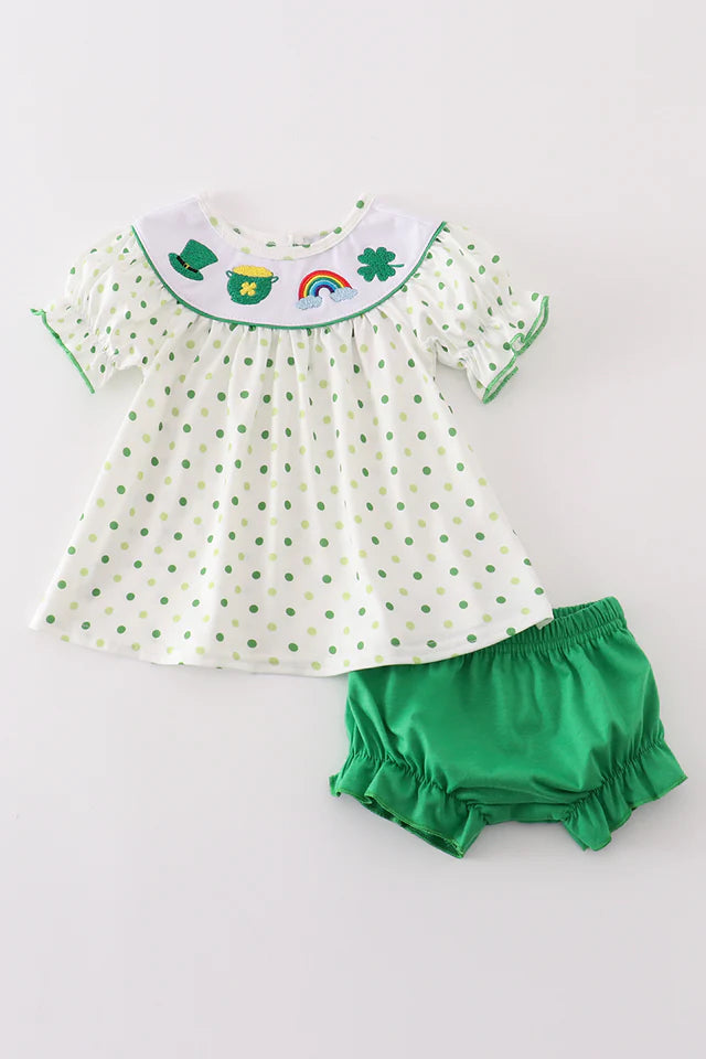 St. Patrick Lucky Clover 2pc Outfit