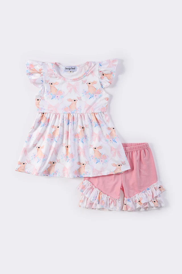 Pink Bunny 2pc Outfit