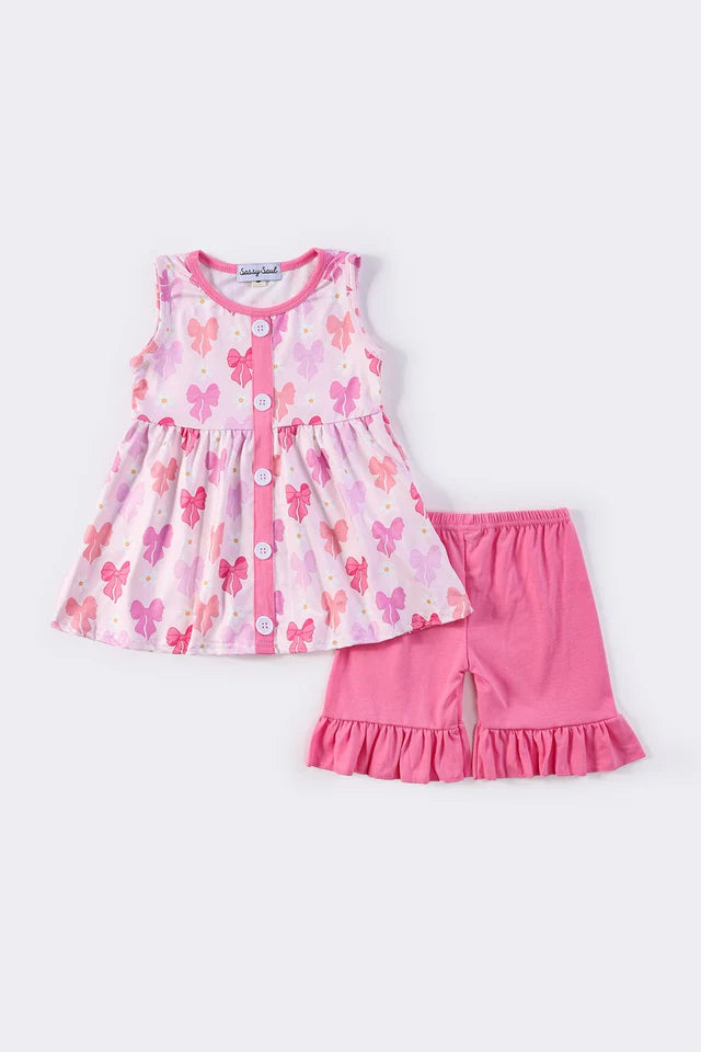 Pink Bow 2pc Outfit