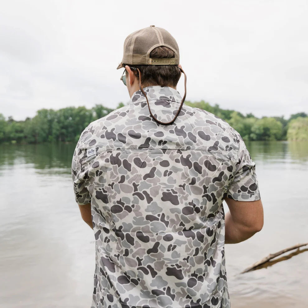 Ole Boy Grey Camo Fishing Shirt