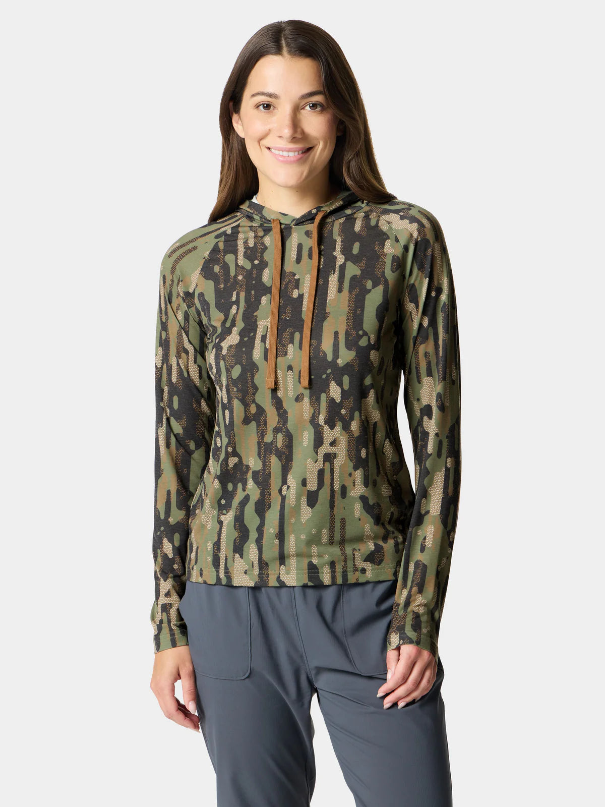 Duck Camp Women's Lightweight Performance Drirelease Hoodie- Woodland
