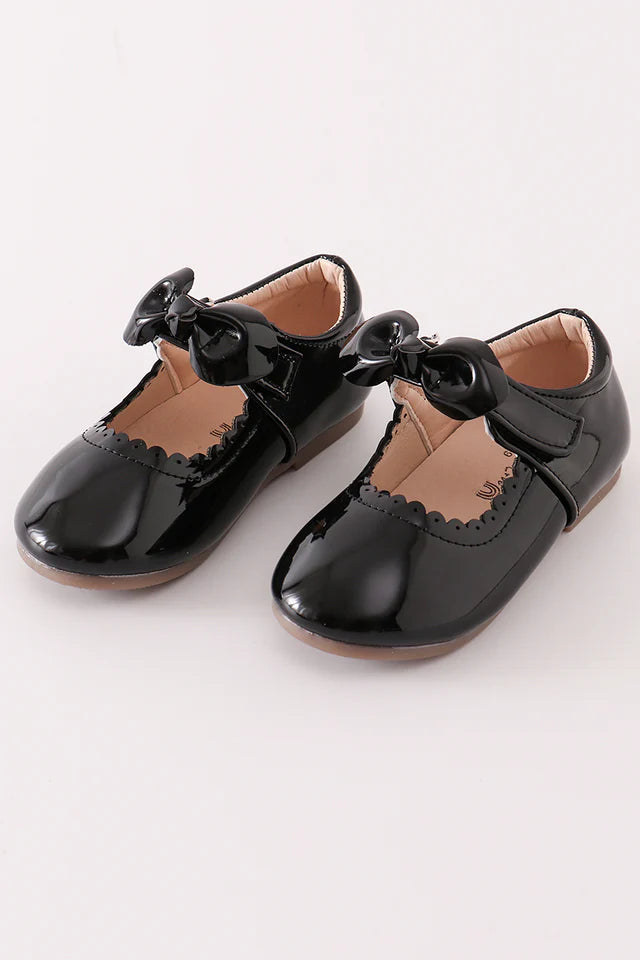 Black Mary Jane Shoes with Bow