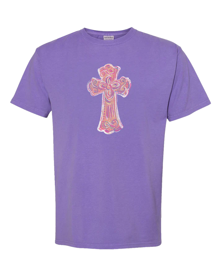 Southern Fried Cotton Doodle Cross Tee
