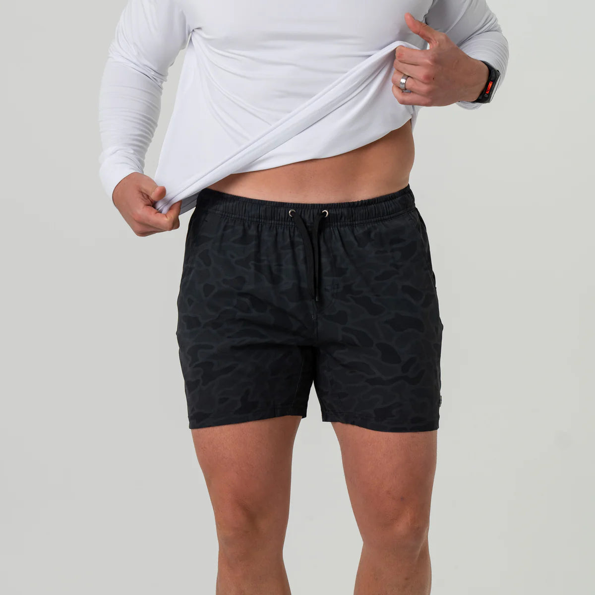 Burlebo Black Camo Shorts 5.5 Inseam