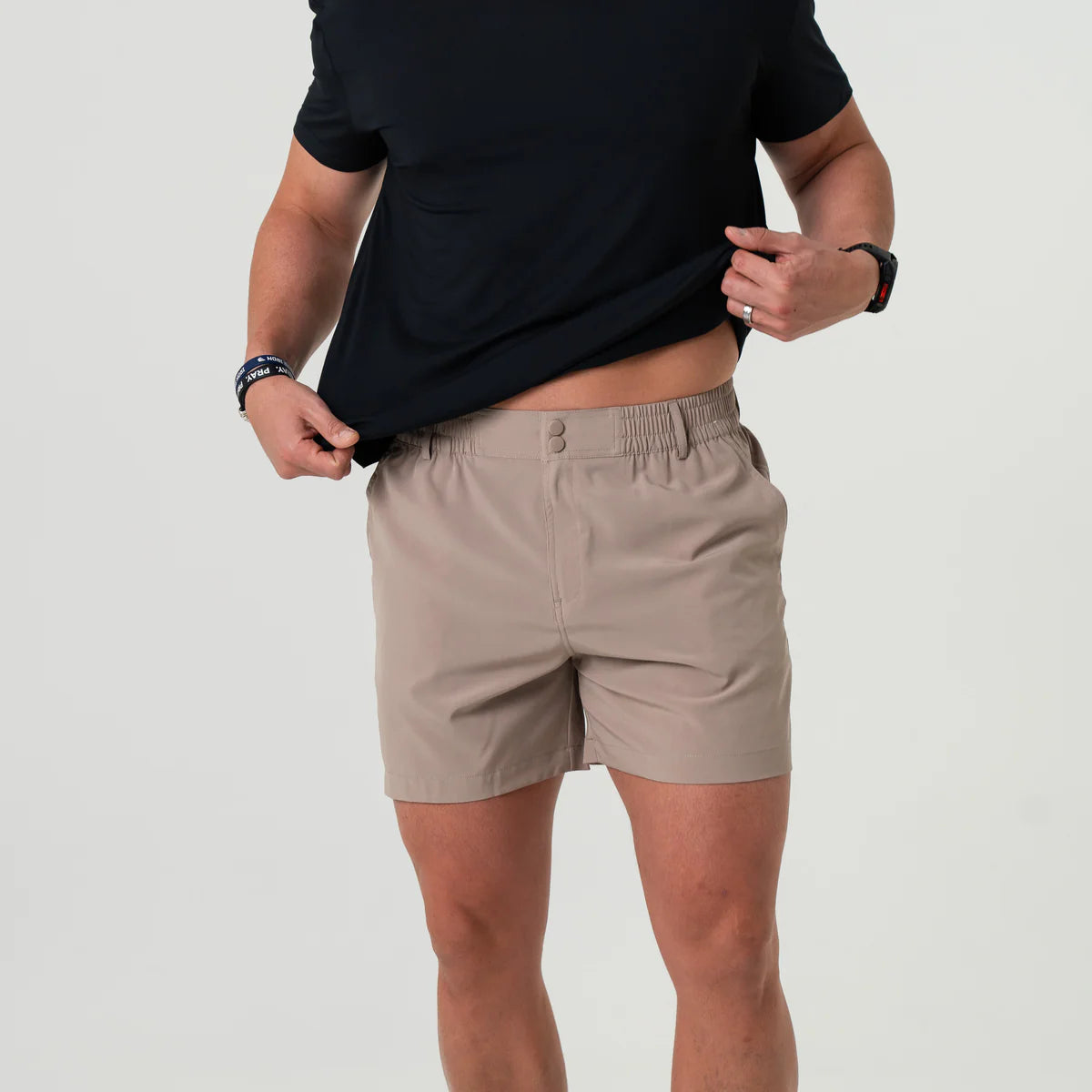 Burlebo Cobblestone Khaki Everyday Shorts 5.5" Inseam