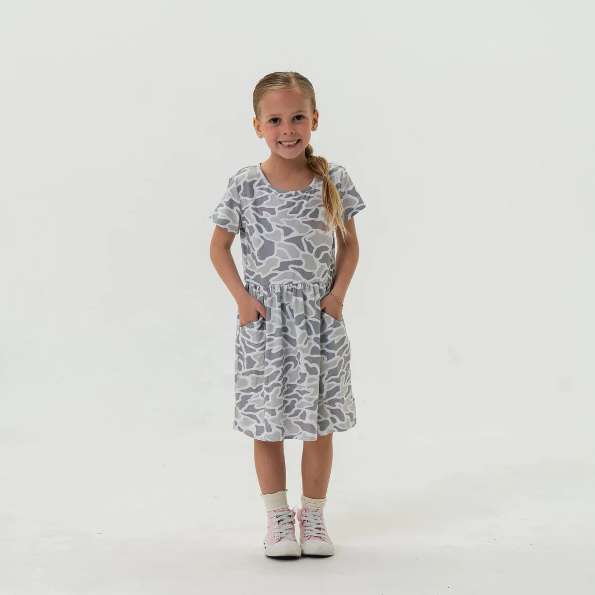 Burlebo White Camo Dress girls