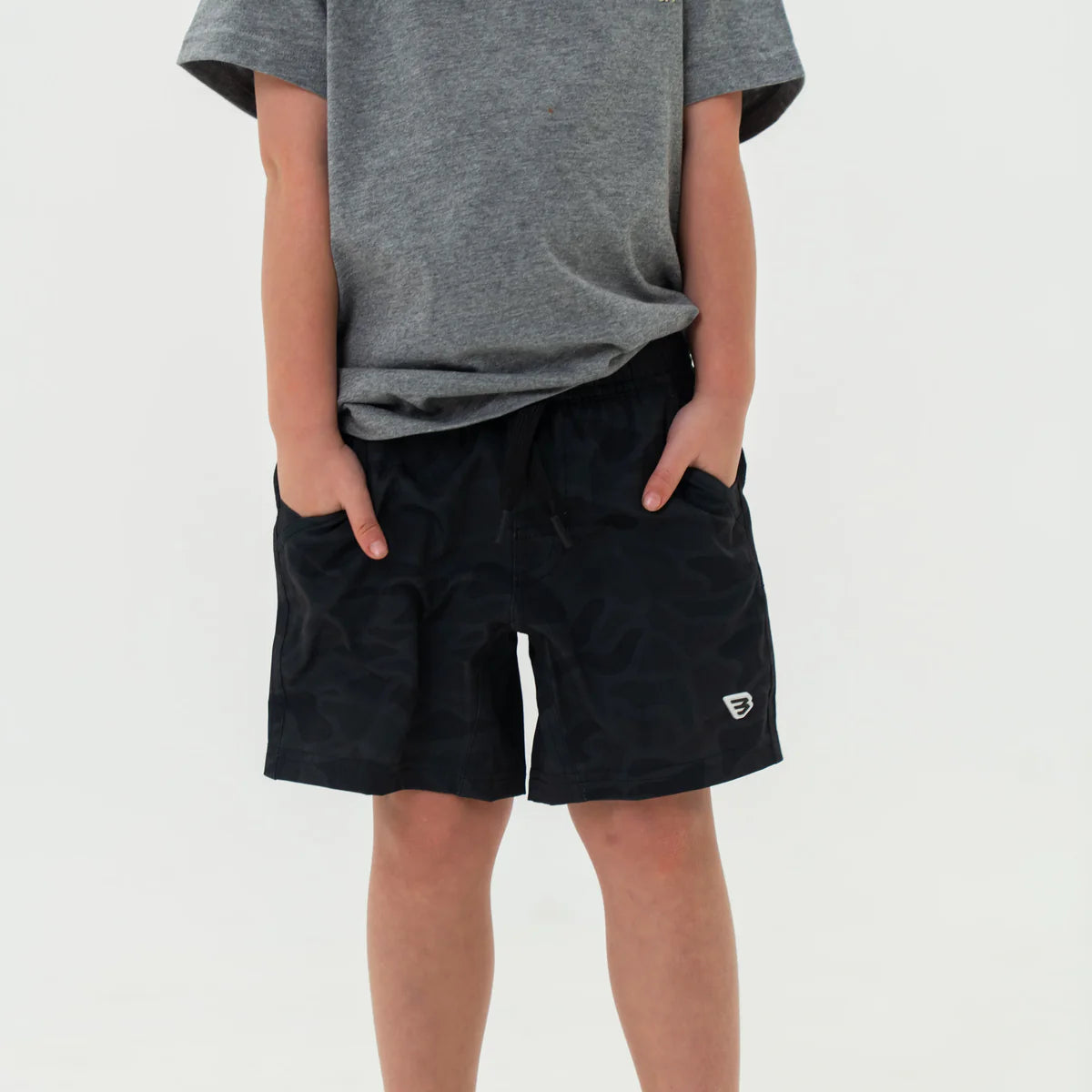 Burlebo Black Camo Shorts Boys