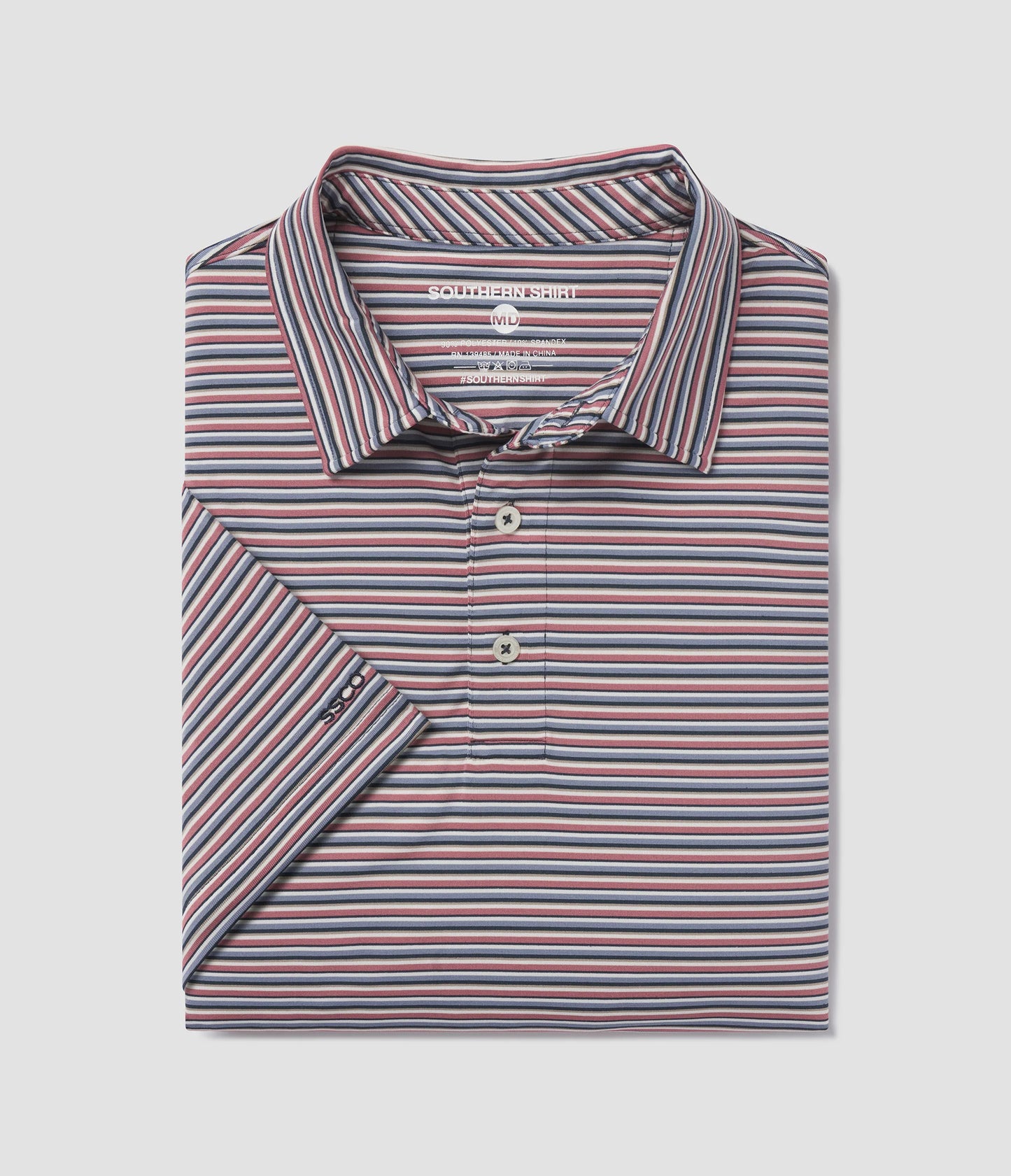 SSCO Tybee Stripe Polo in Patriotic