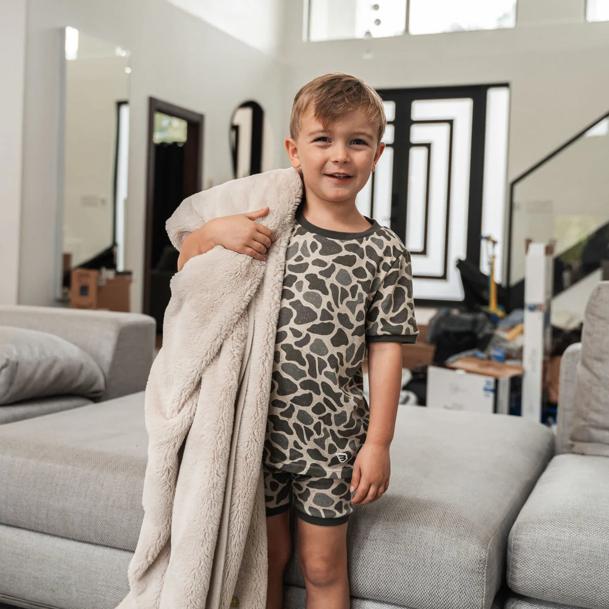 Youth Sleep Short Set- Classic Deer Camo