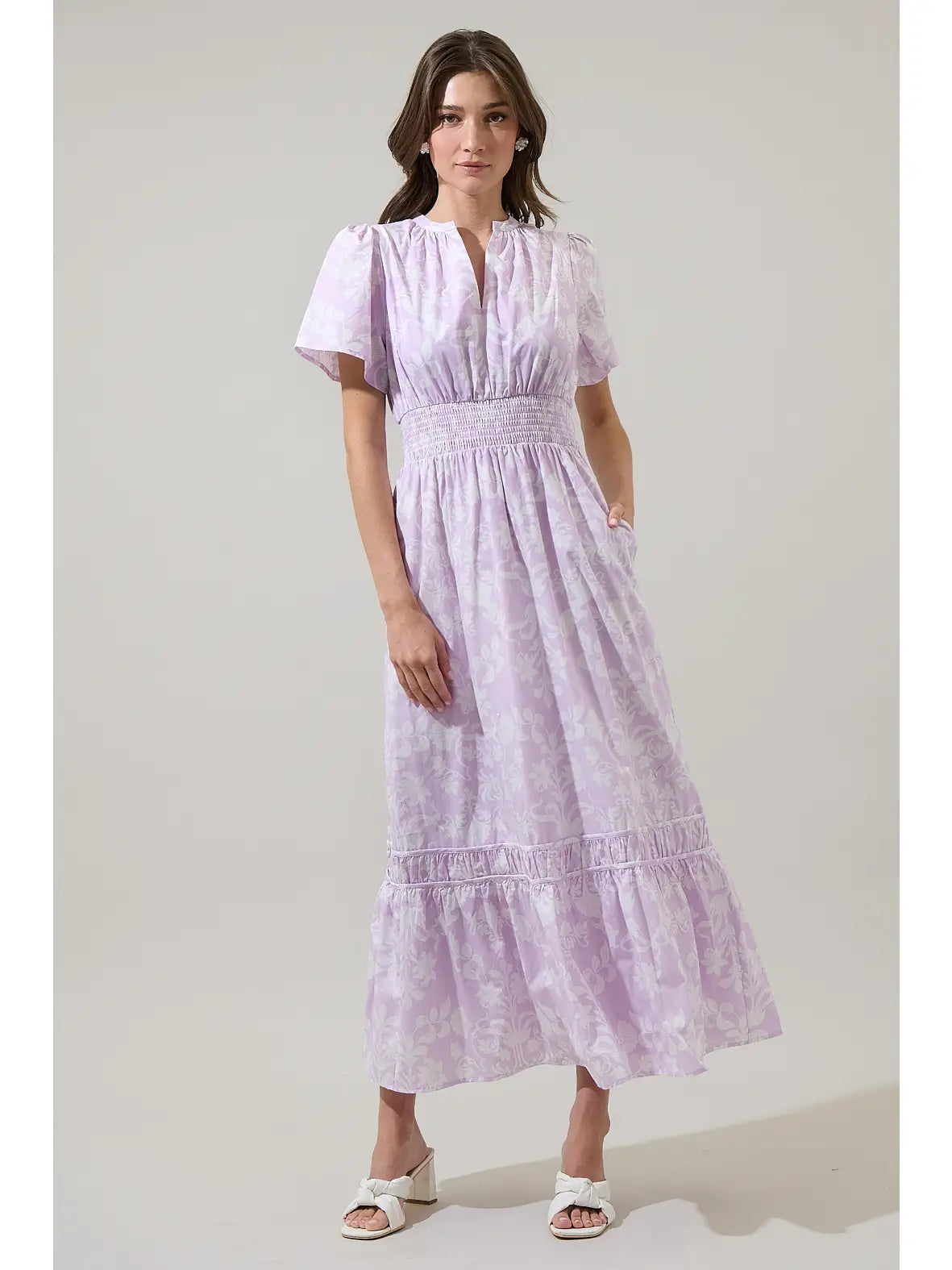 Emma Floral Demie Smocked Maxi Dress