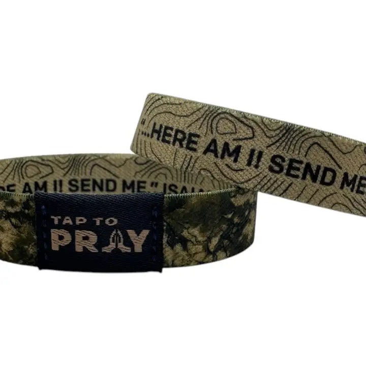 Tap to Pray Valor Camo & Isaiah 6:8 Bracelet