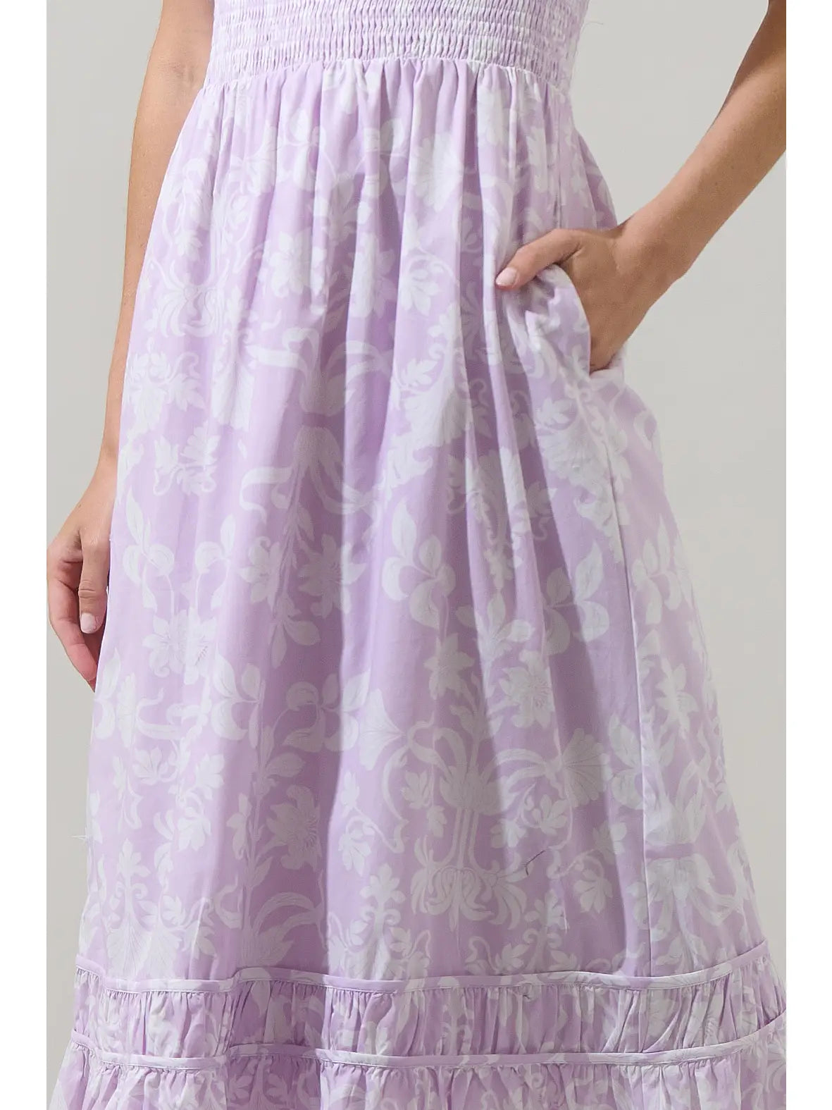 Emma Floral Demie Smocked Maxi Dress