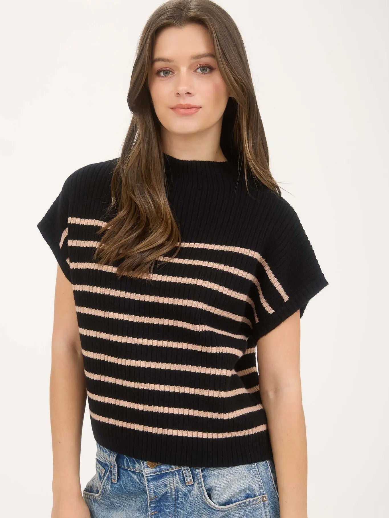 Black & Latte Stripe Sweater