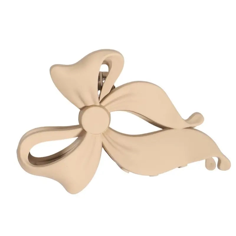 Bow Clip in Beige