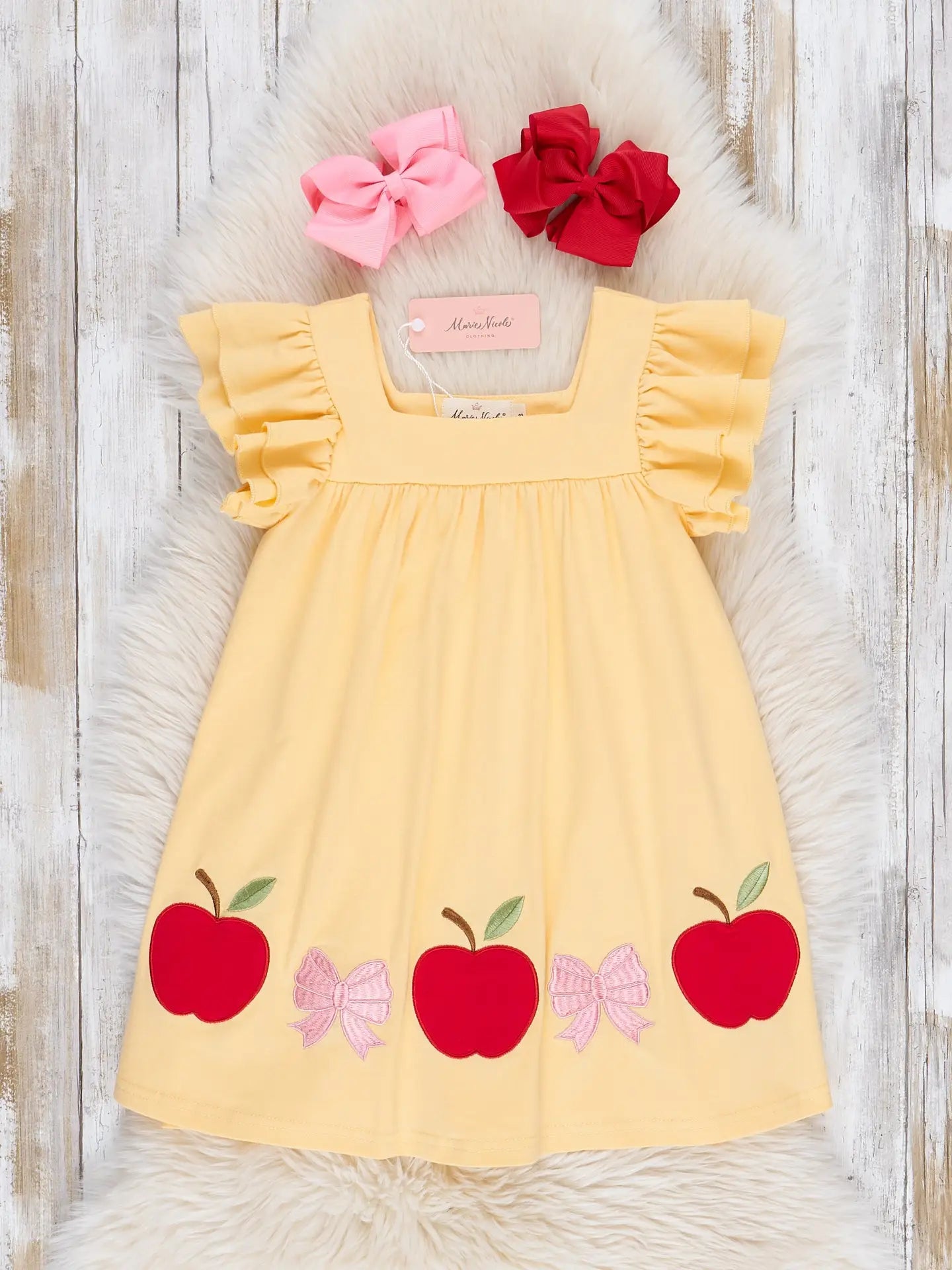 Sunshine & Apples Ruffle Dress