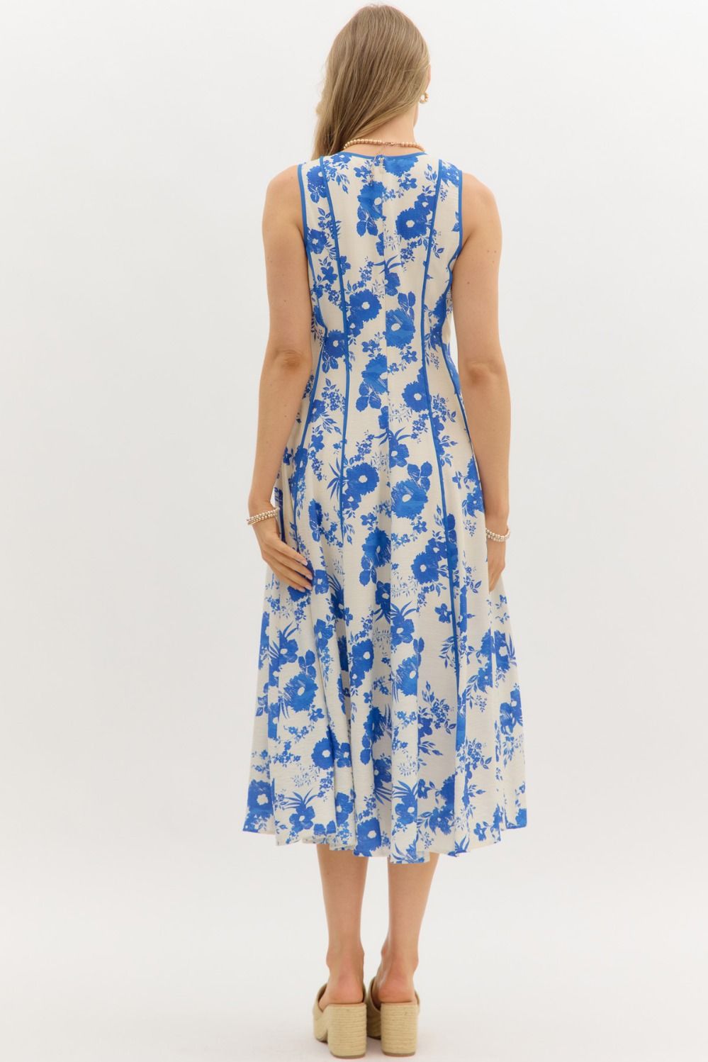 Emila Blue Floral Dress by Entro