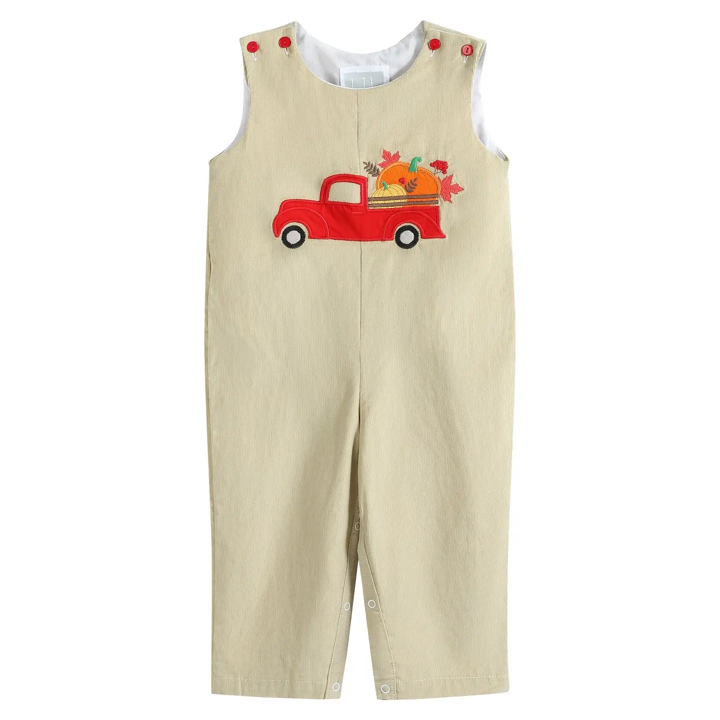 Lil Catus Tan Pumpkin Truck Overalls