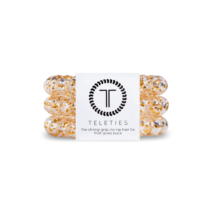 Teletie Glitter & Gold Large Hair Ties