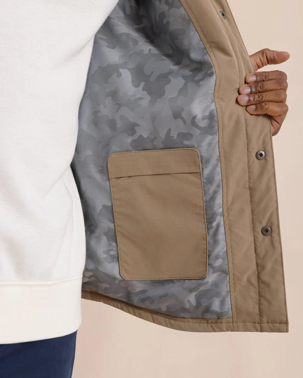 Southern Tied Petrified Oak Grafton Quilted Jacket
