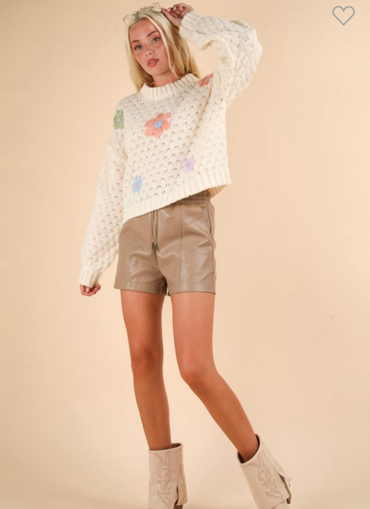Stone Faux Leather Shorts