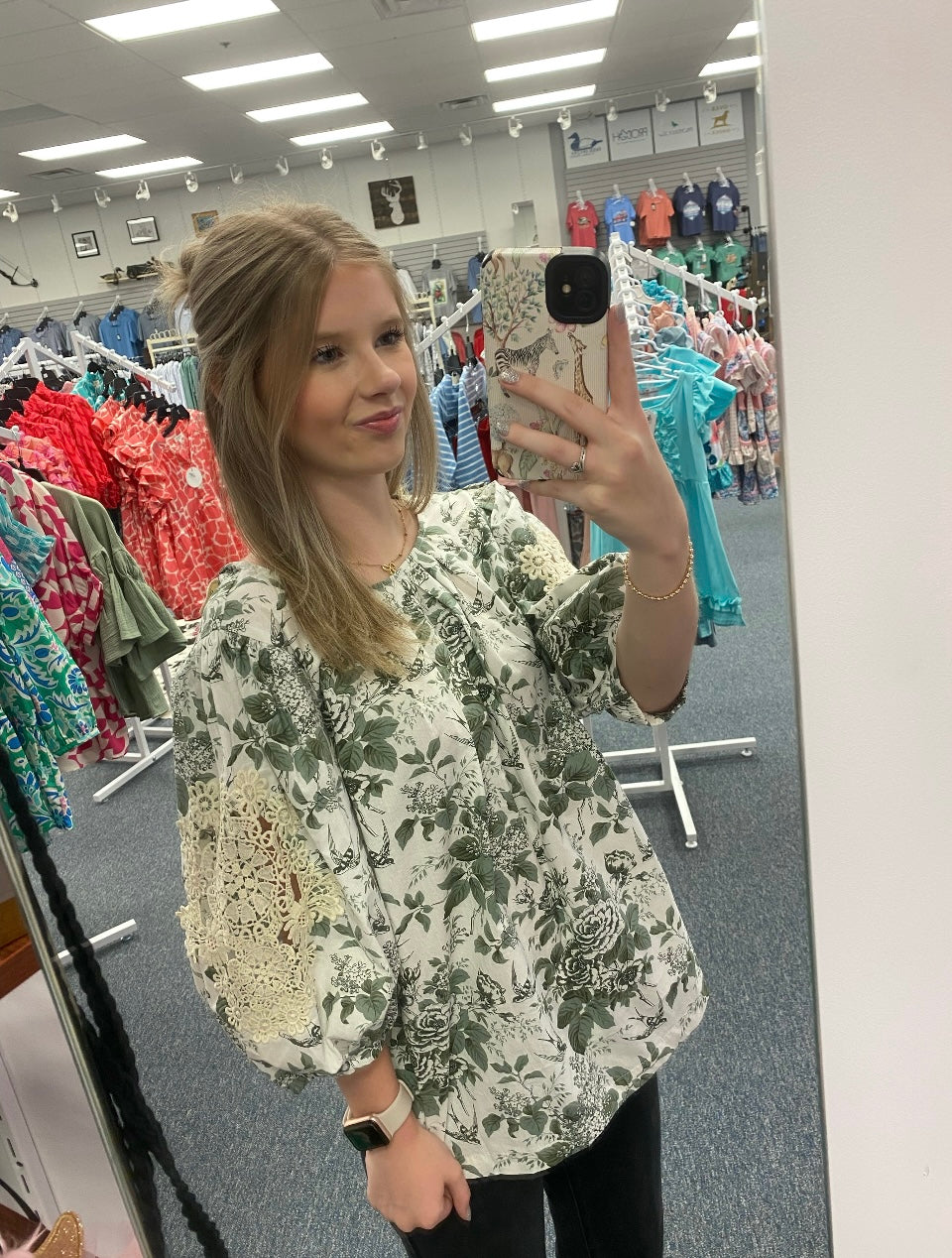 "Umgee" Sage Mix Top