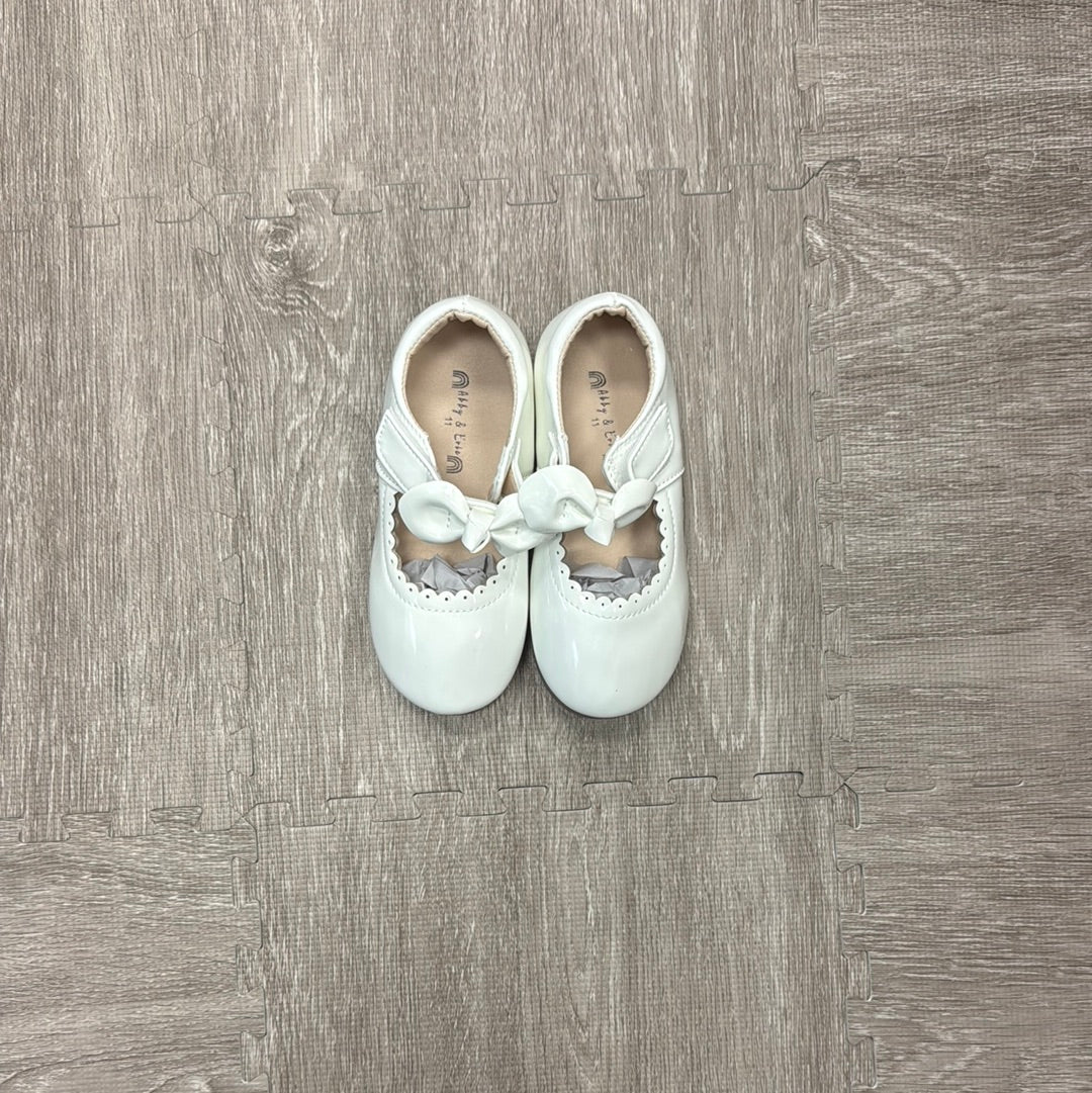 Mary Jane White Bow Shoes