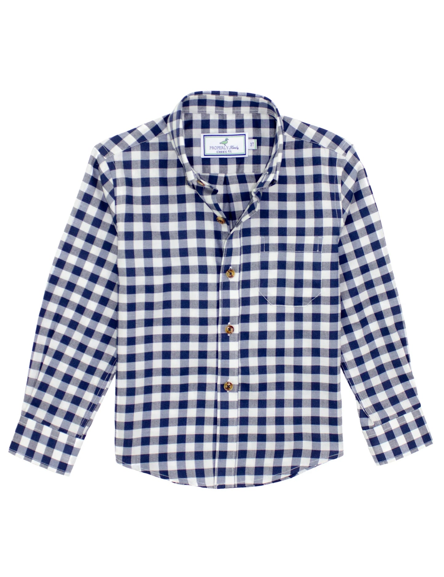 Properly Tied Boys Woodland Sportshirt Navy Pier