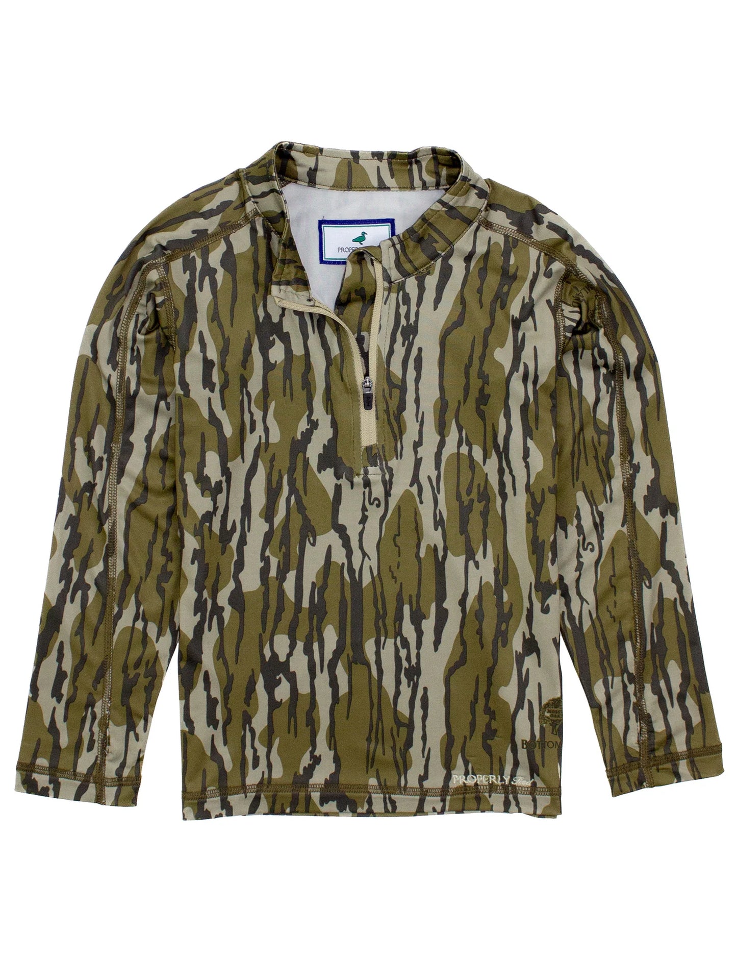 Properly Tied Boys Finn Pullover Mossy Oak Original Bottomland