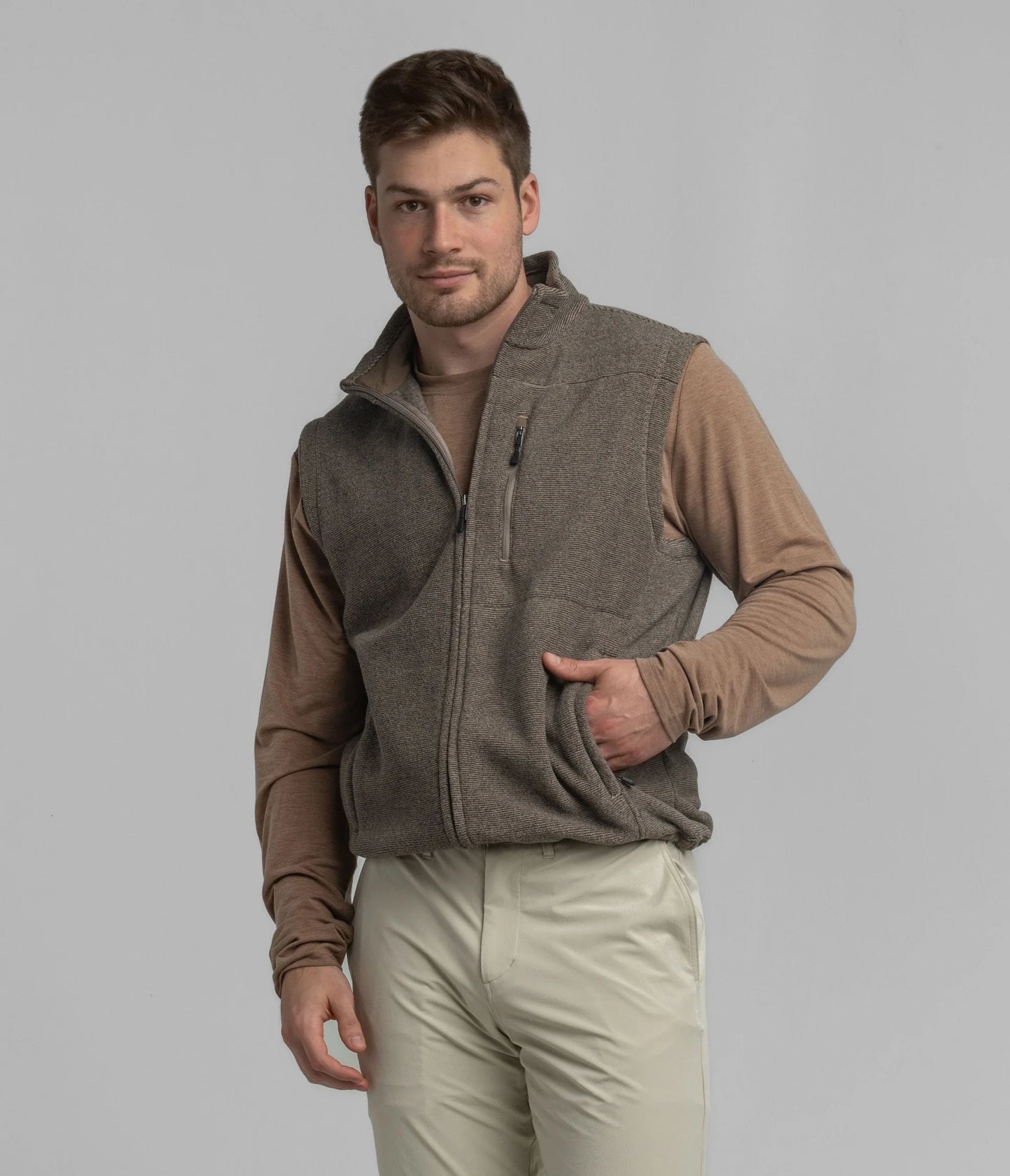 Southern Shirt Co Basecamp Fleece Vest in Caribou
