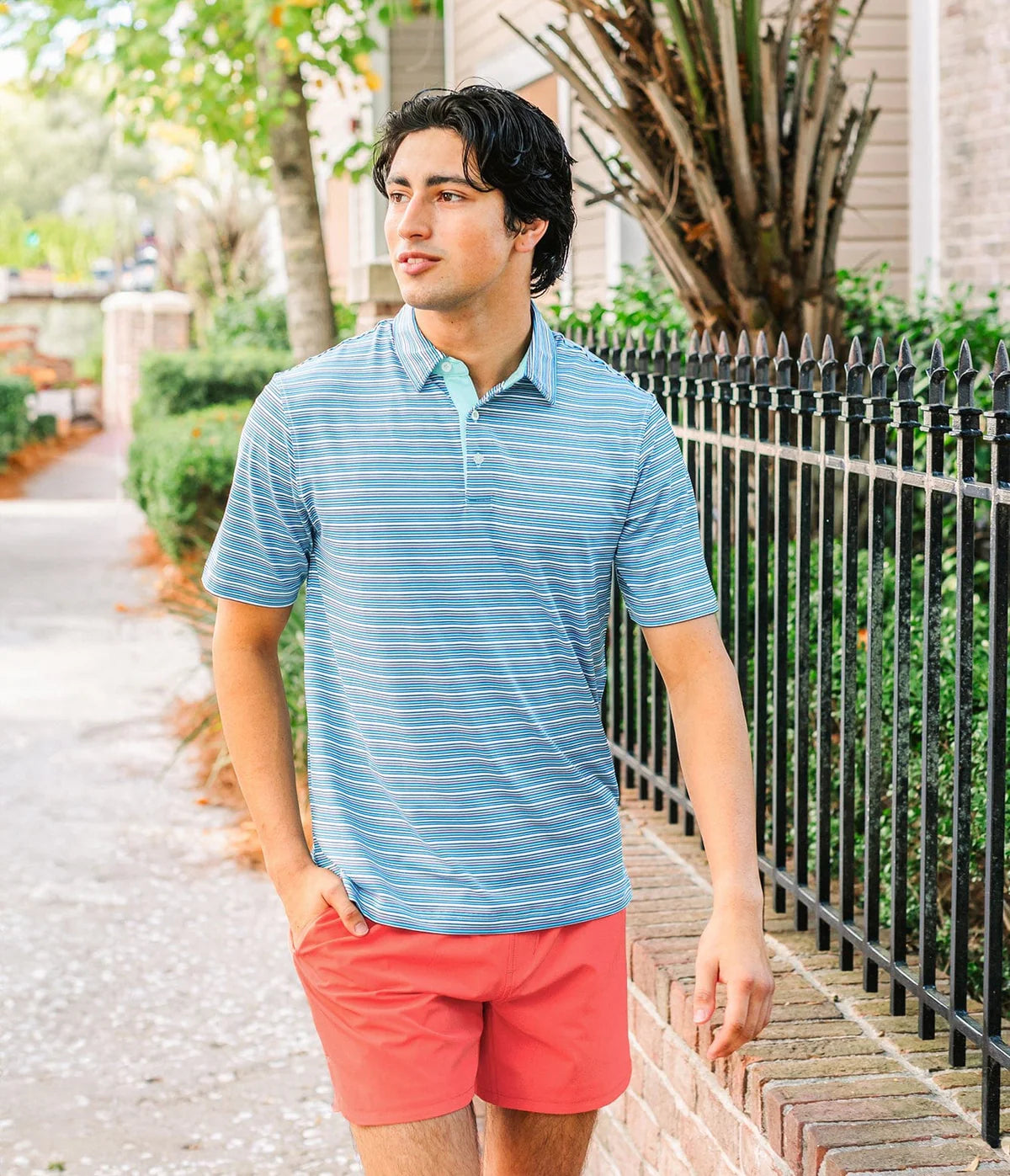 Southern Shirt Co. Sawgrass Stripe Polo Marina