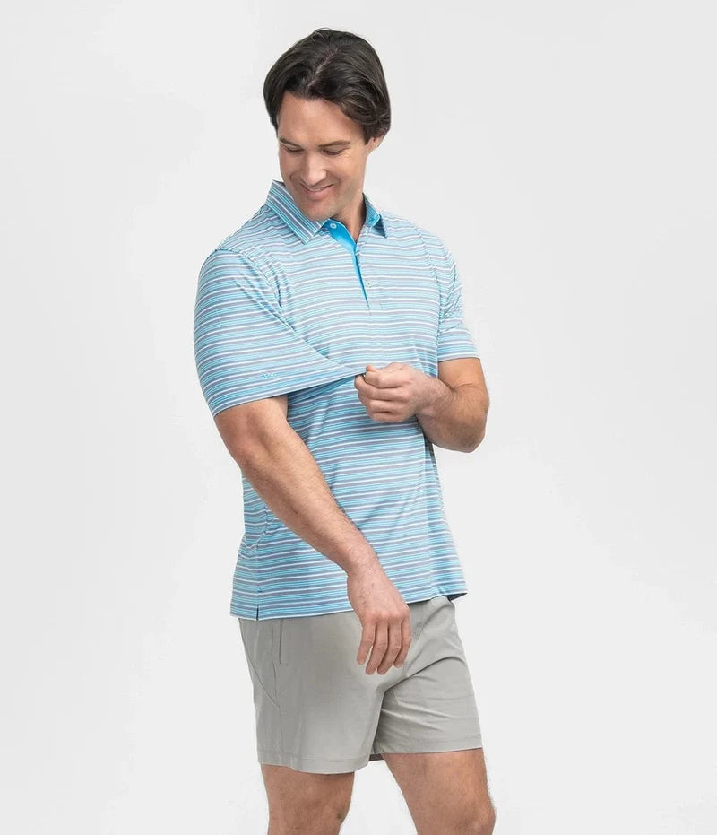 Southern Shirt Co. Sawgrass Stripe Polo Marina