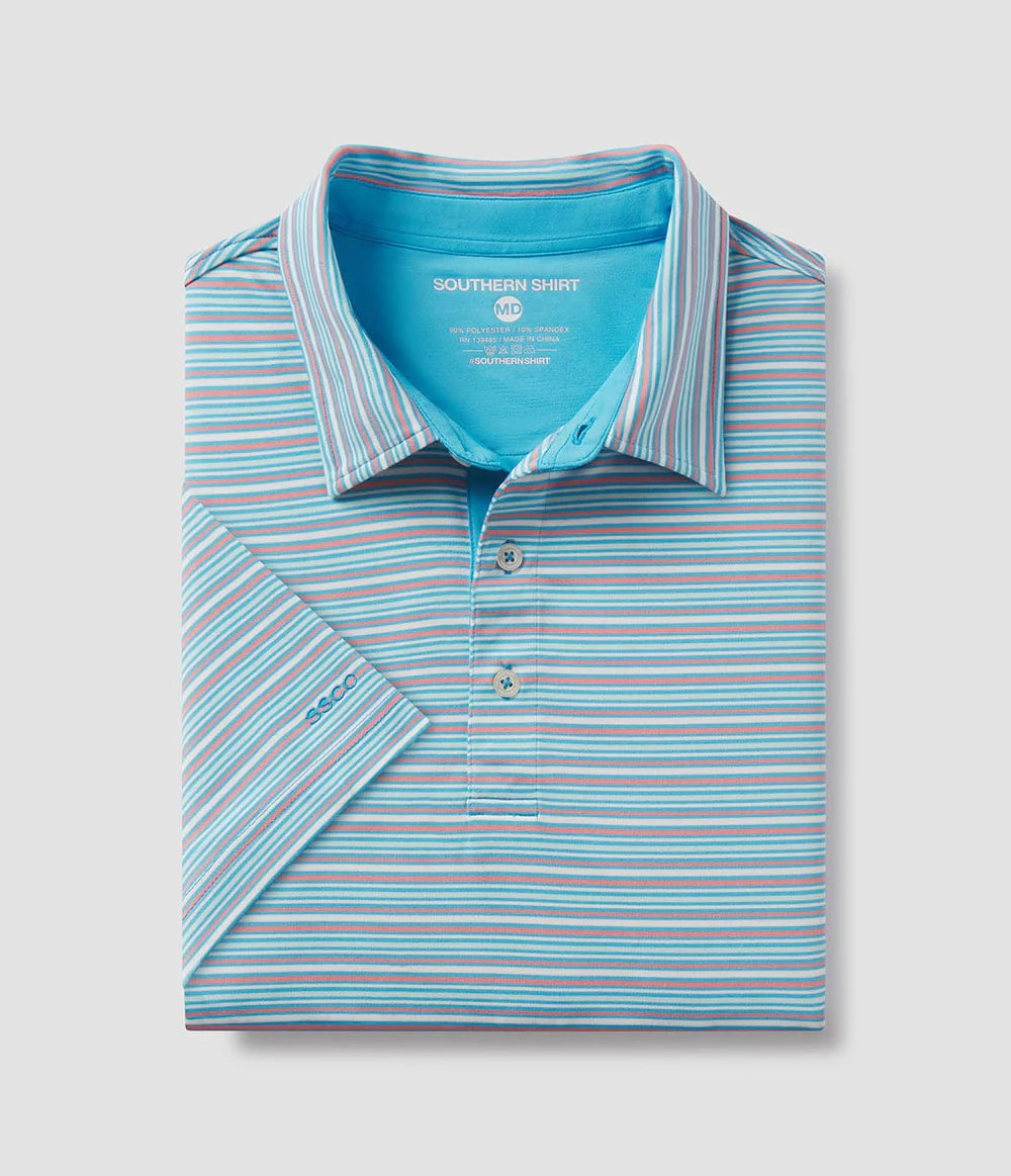 Southern Shirt Co. Sawgrass Stripe Polo Marina