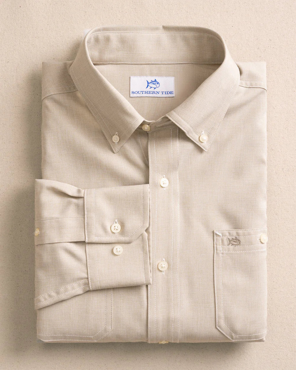 Southern Tide Dock Shirt Sandstone Khaki