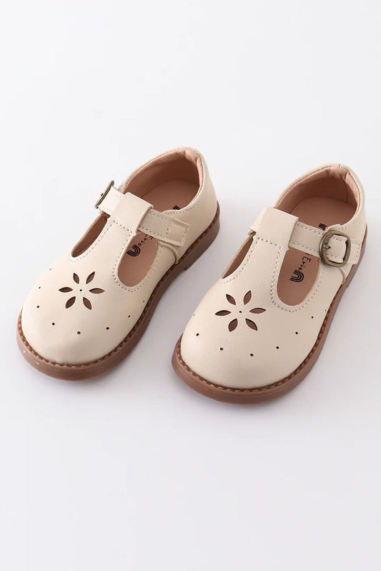 Beige Vintage Appleseed Shoes for Girls