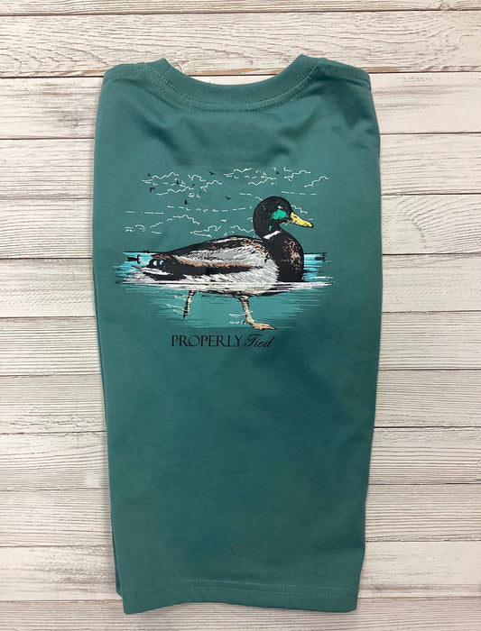 Properly Tied Swimming Mallard LS Tee