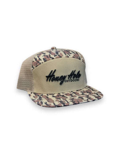 Honey Hole 7 Panel Flatbill Duck Boat Camo