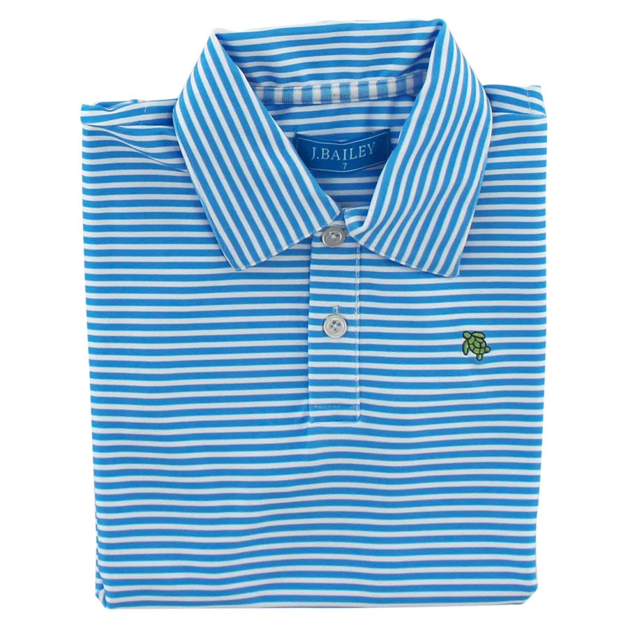 Bailey Boys Shrimp Polo Blue Stripe