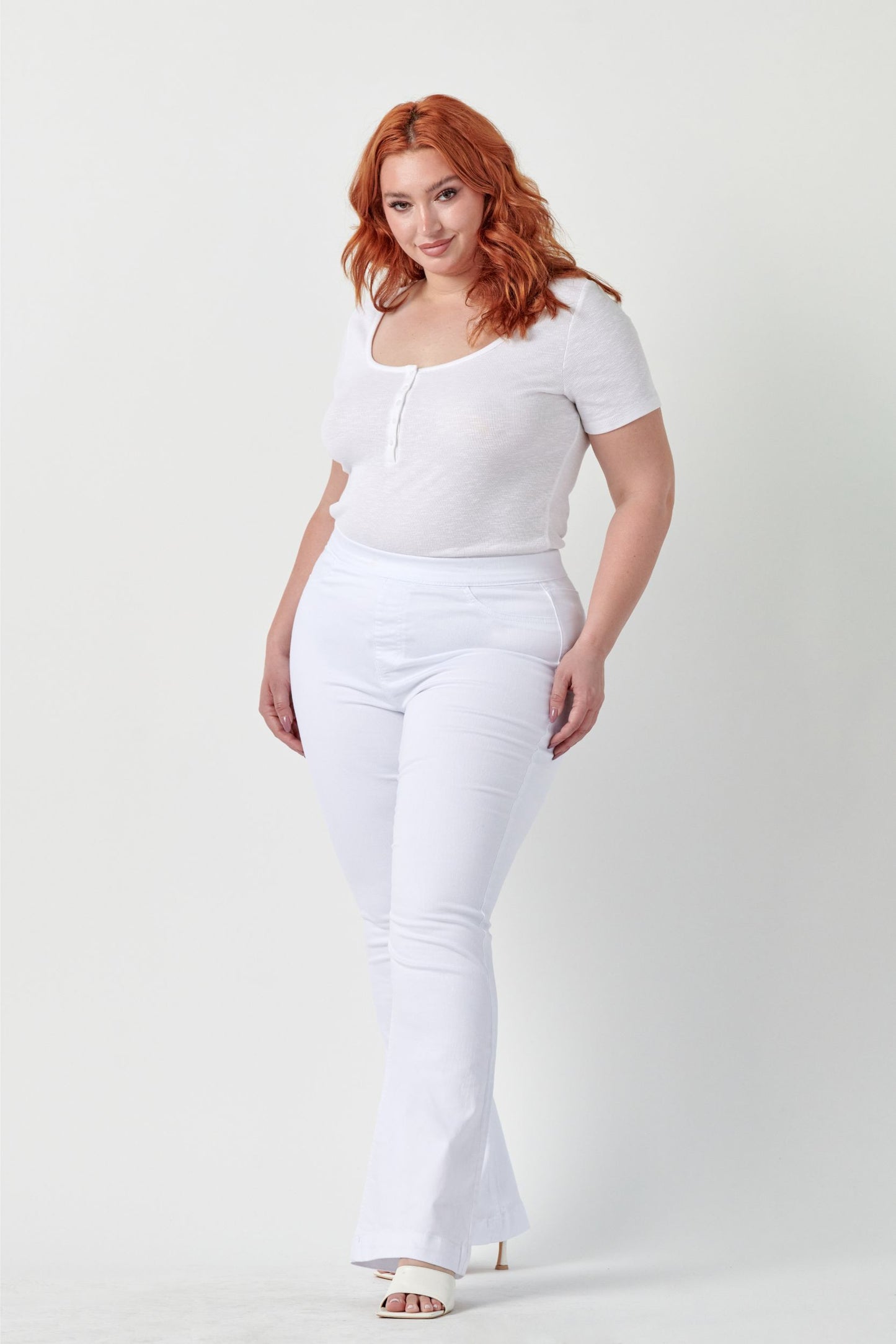 Cello White Jeggings Curvy 33" Length