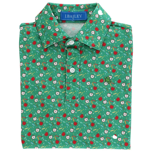Bailey Boy Sport Henry Polo - Back to School on Green