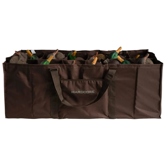 Hardcore 12 Slot Duck Decoy Bag Brown