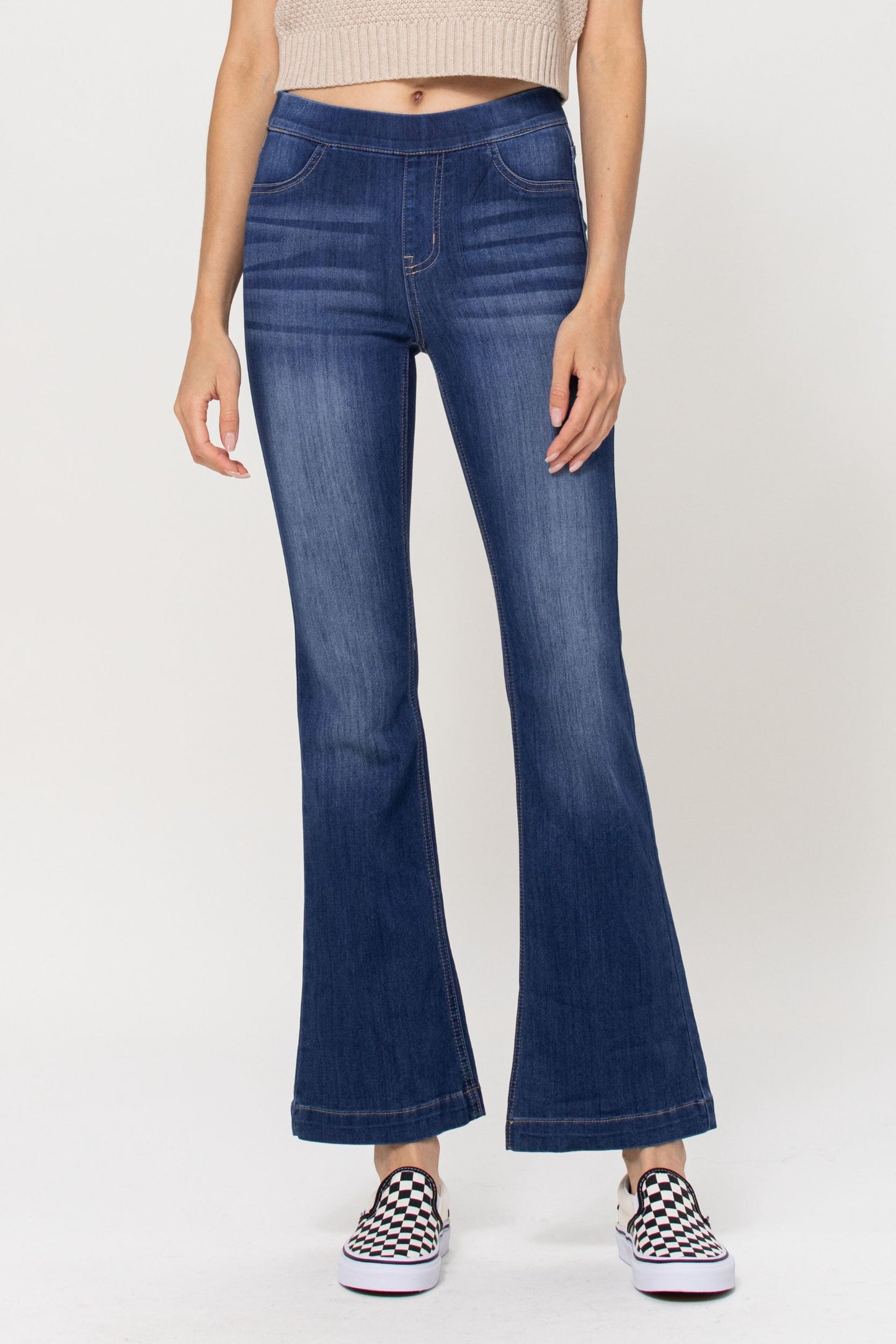 Cello 30" Dark Wash Flare Jeans