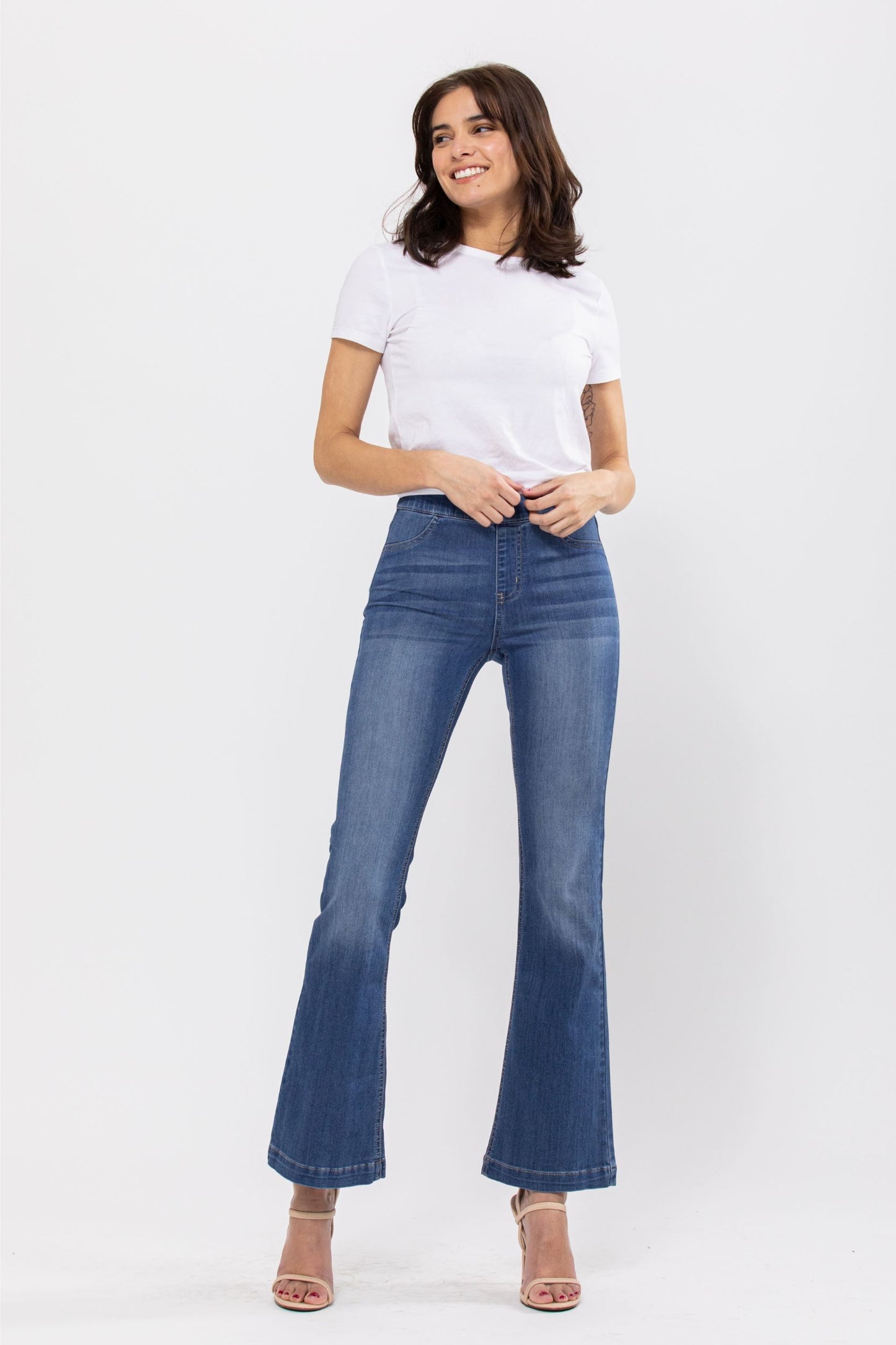 Cello 30" Medium Wash Flare Jeans