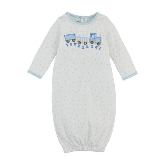 Train Appliqué Gown by Mudpie