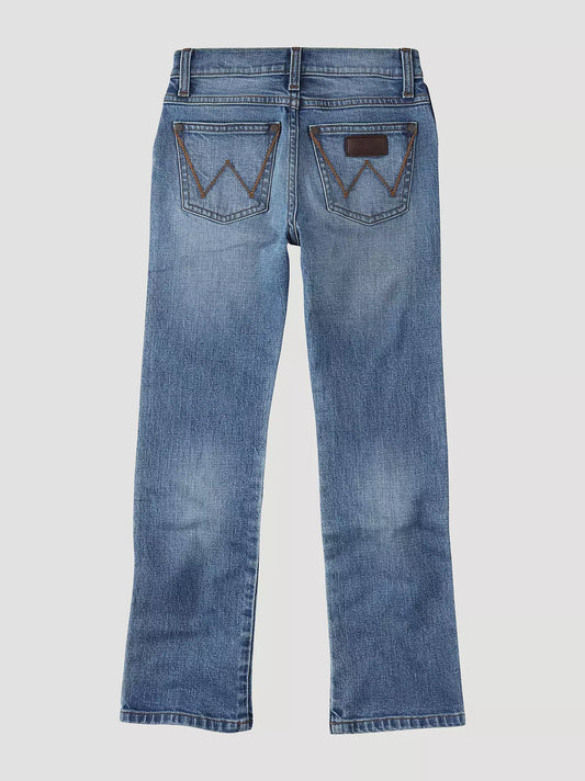 Boy's Wrangler Slim Fit Straight Leg Jeans in color Roughhouse