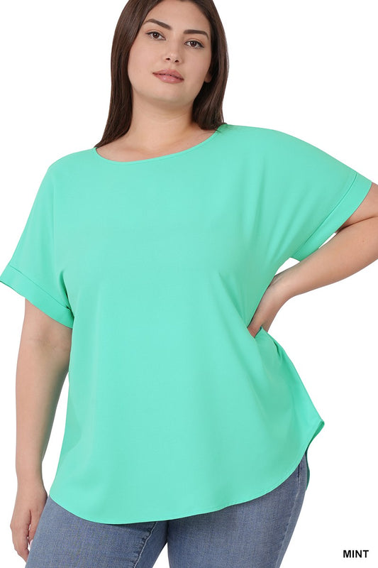 Zenana Curvy Mint Top