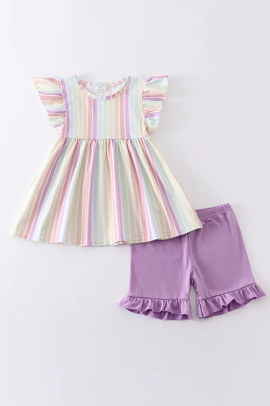 Girl's Multi Stripe 2pc