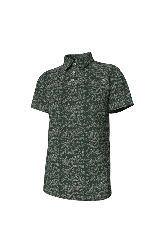 Southern Point Pointer Duck Green Polo Youth