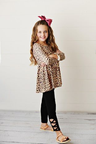 Girl's 2pc Leopard Outfit