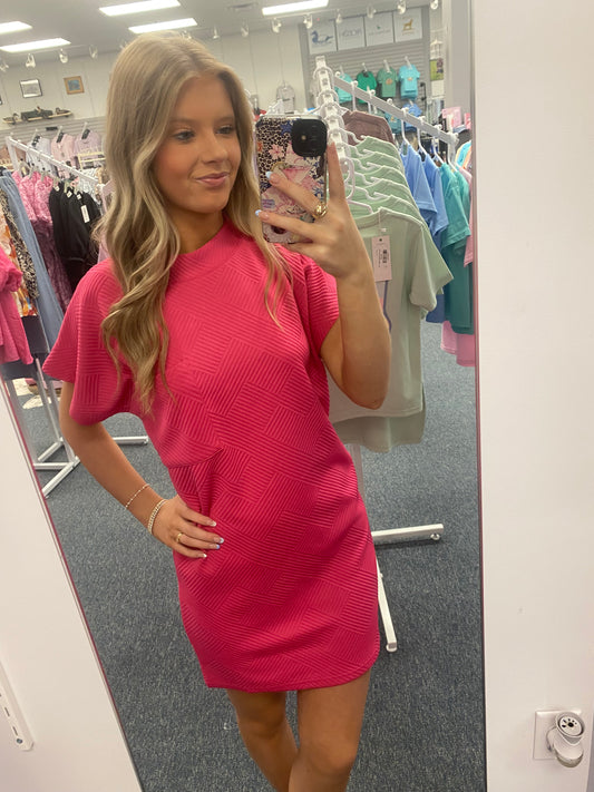 Hot Pink T-shirt Dress